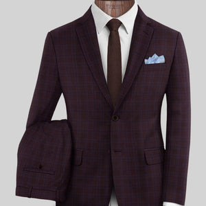 Napolean Gisde Glen Purple Wool Suit