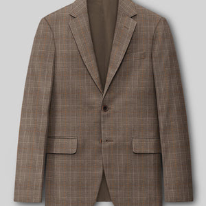 Napolean Porter Prince Of Wales Brown Wool Jacket