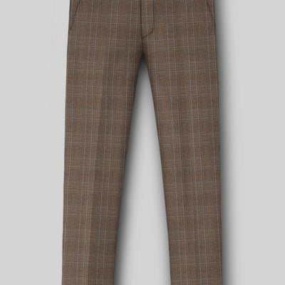 Napolean Porter Prince Of Wales Brown Wool Suit