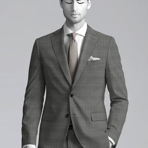 Napolean Porter Prince Of Wales Gray Wool Jacket