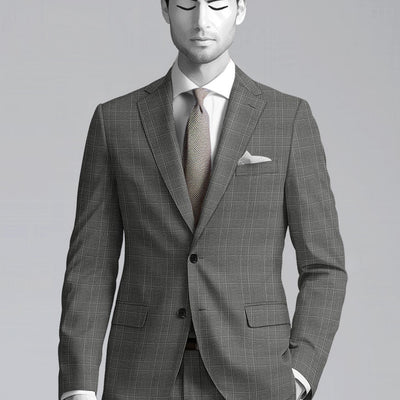 Napolean Porter Prince Of Wales Gray Wool Jacket