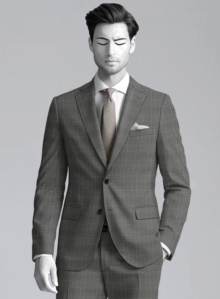 Napolean Porter Prince Of Wales Gray Wool Jacket