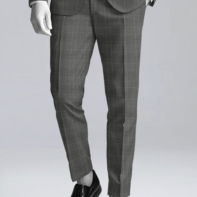 Napolean Porter Prince Of Wales Gray Wool Pants