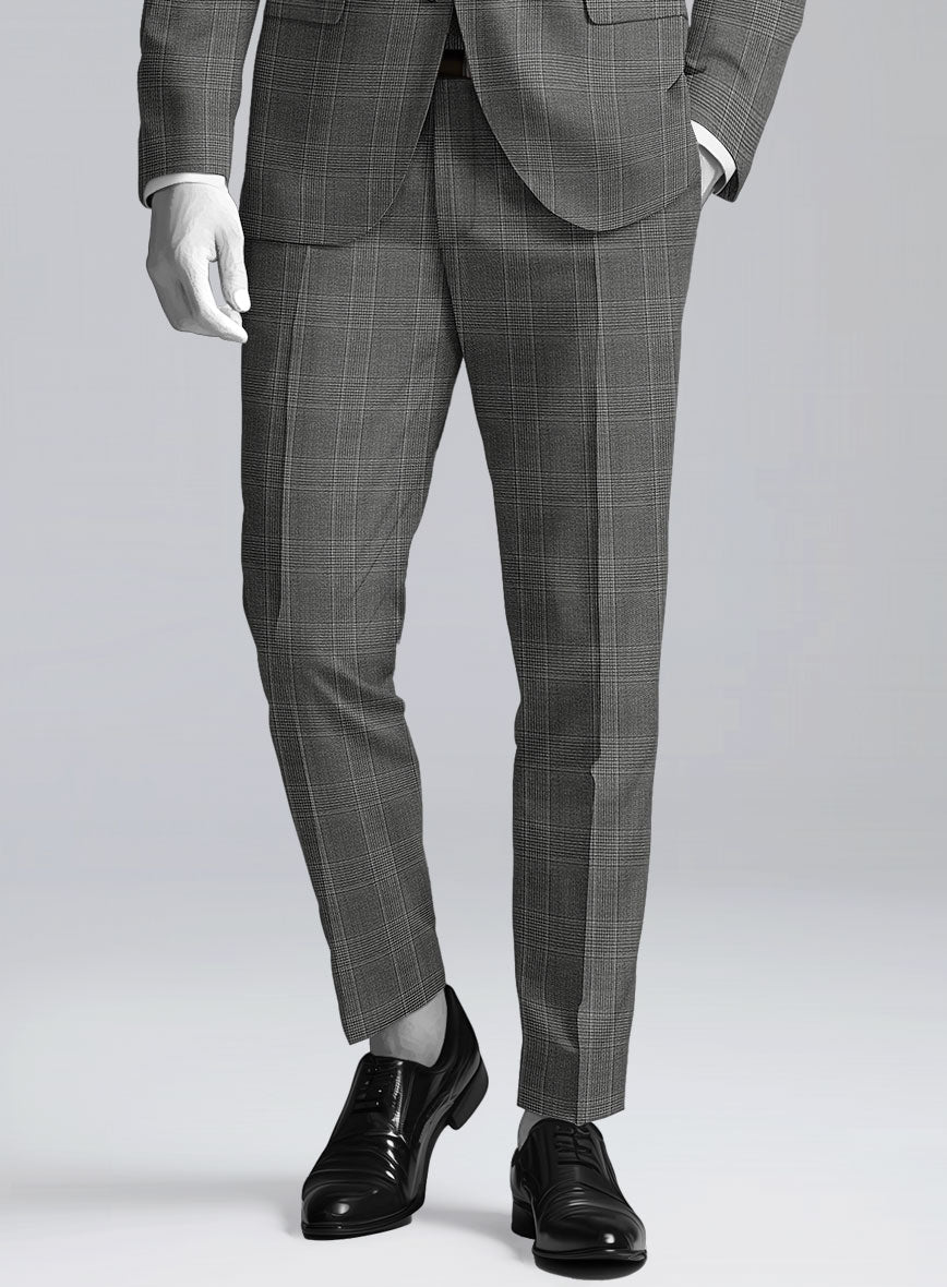 Napolean Porter Prince Of Wales Gray Wool Pants