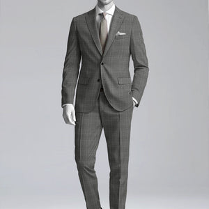 Napolean Porter Prince Of Wales Gray Wool Suit