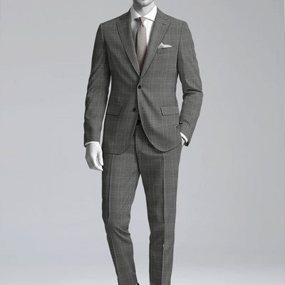 Napolean Porter Prince Of Wales Gray Wool Suit