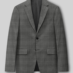 Napolean Porter Prince Of Wales Gray Wool Suit