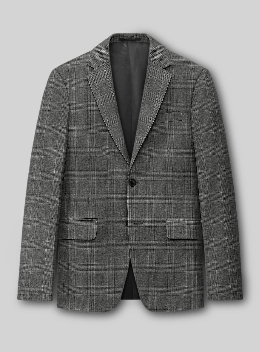 Napolean Porter Prince Of Wales Gray Wool Suit