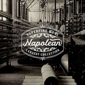Napolean Abelino Stripe Black Wool Suit