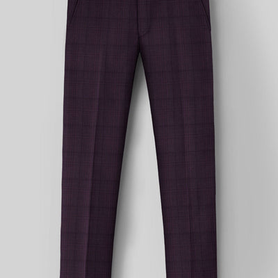 Napoleon Xina Tartan Purple Wool Pants