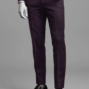 Napoleon Xina Tartan Purple Wool Pants