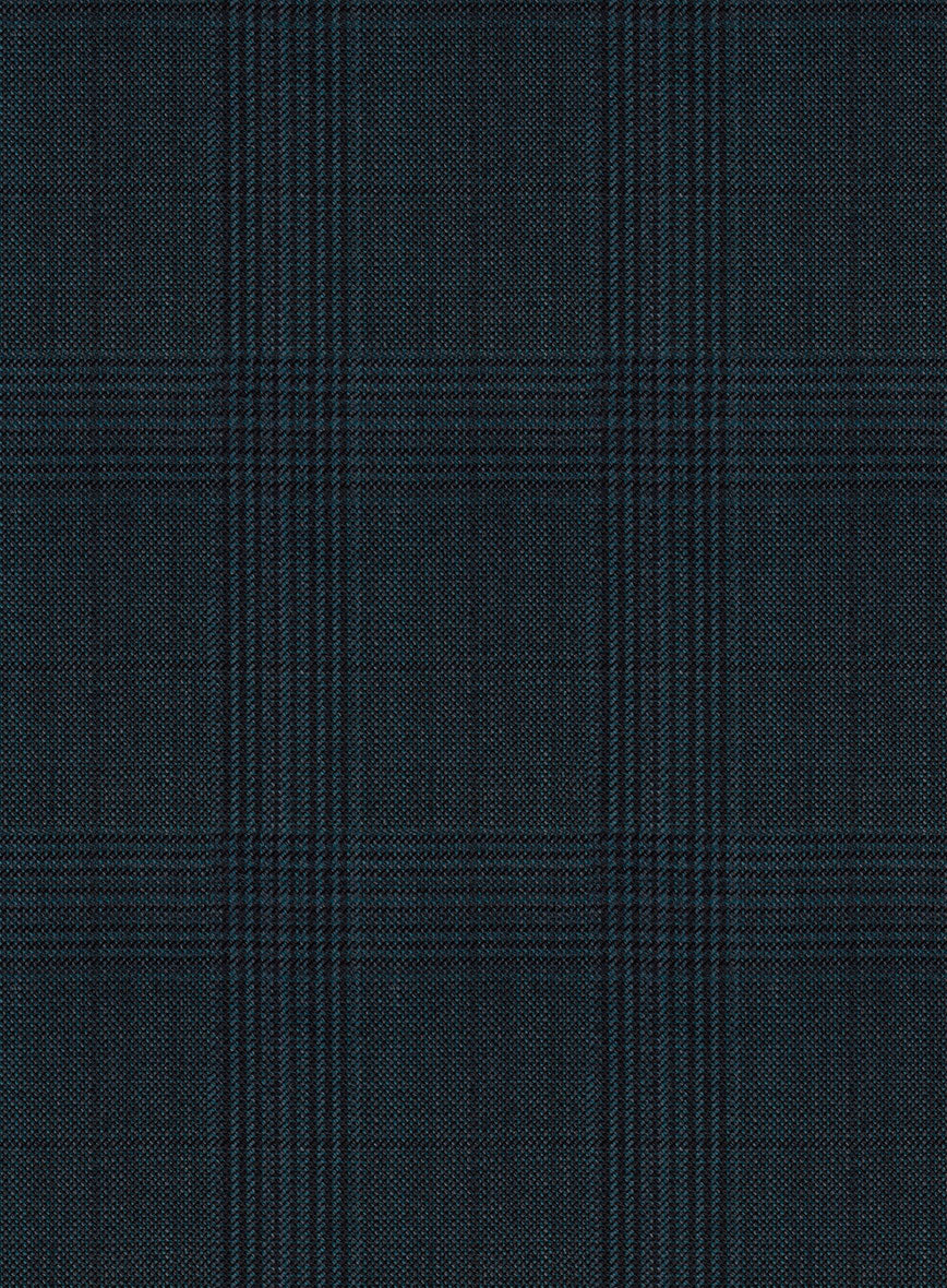 Napolean Xina Tartan Teal Blue Wool Jacket
