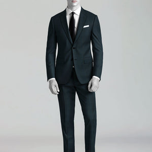 Napolean Xina Tartan Teal Blue Wool Suit