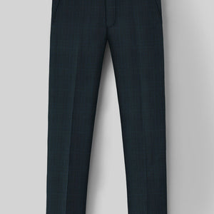 Napolean Xina Tartan Teal Blue Wool Suit