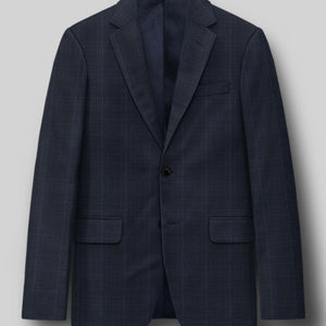 Napolean Canzo Glen Dark Blue Wool Jacket