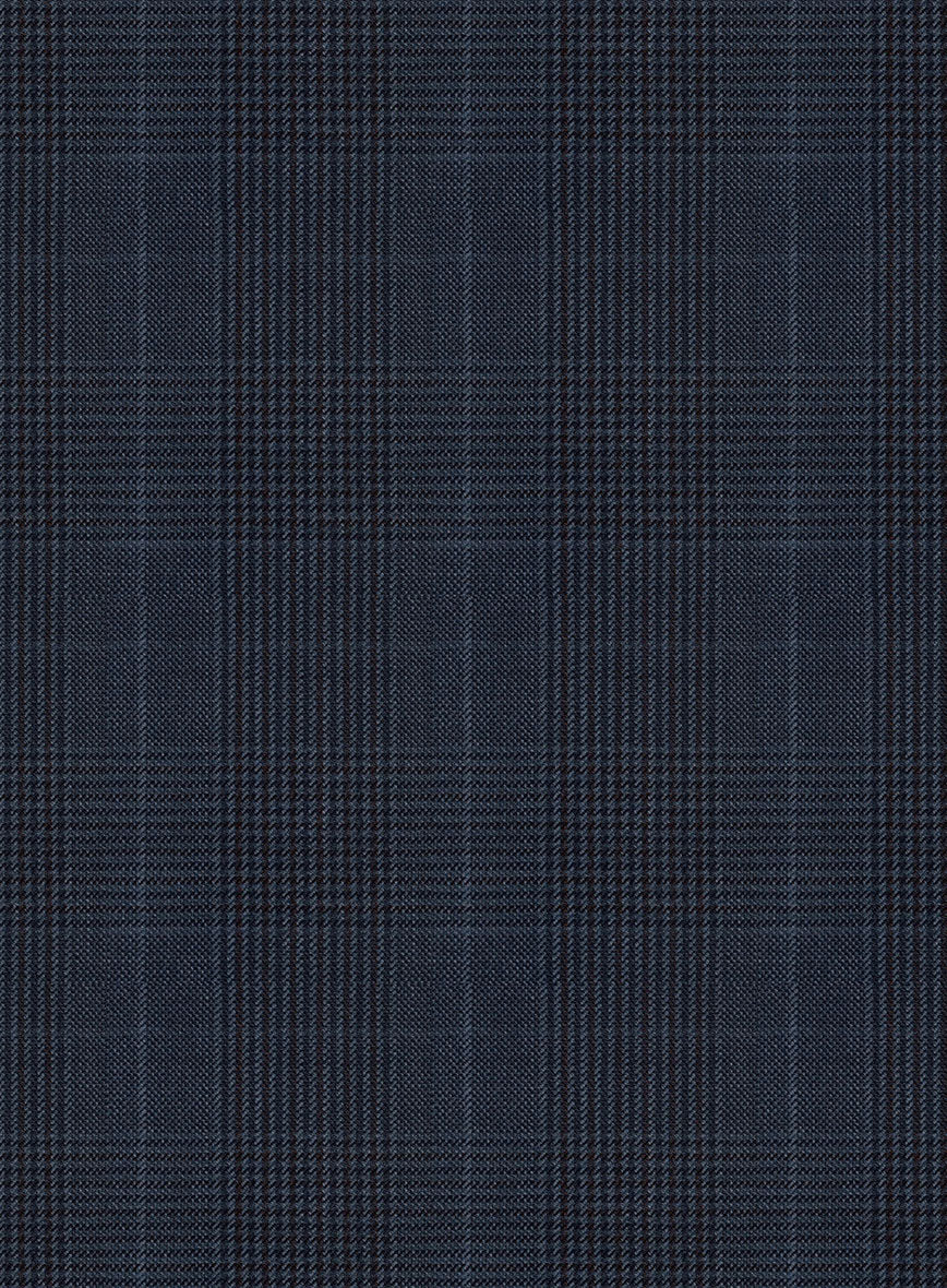 Napolean Canzo Glen Dark Blue Wool Jacket