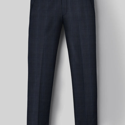 Napolean Canzo Glen Dark Blue Wool Pants