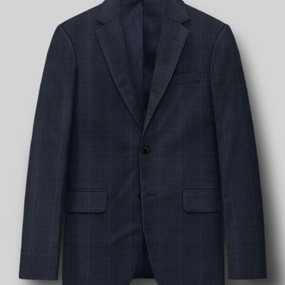 Napolean Canzo Glen Dark Blue Wool Suit