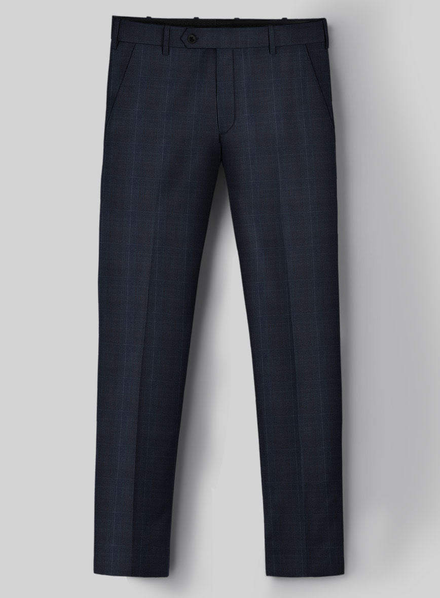 Napolean Canzo Glen Dark Blue Wool Suit