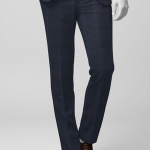 Napolean Canzo Glen Dark Blue Wool Suit