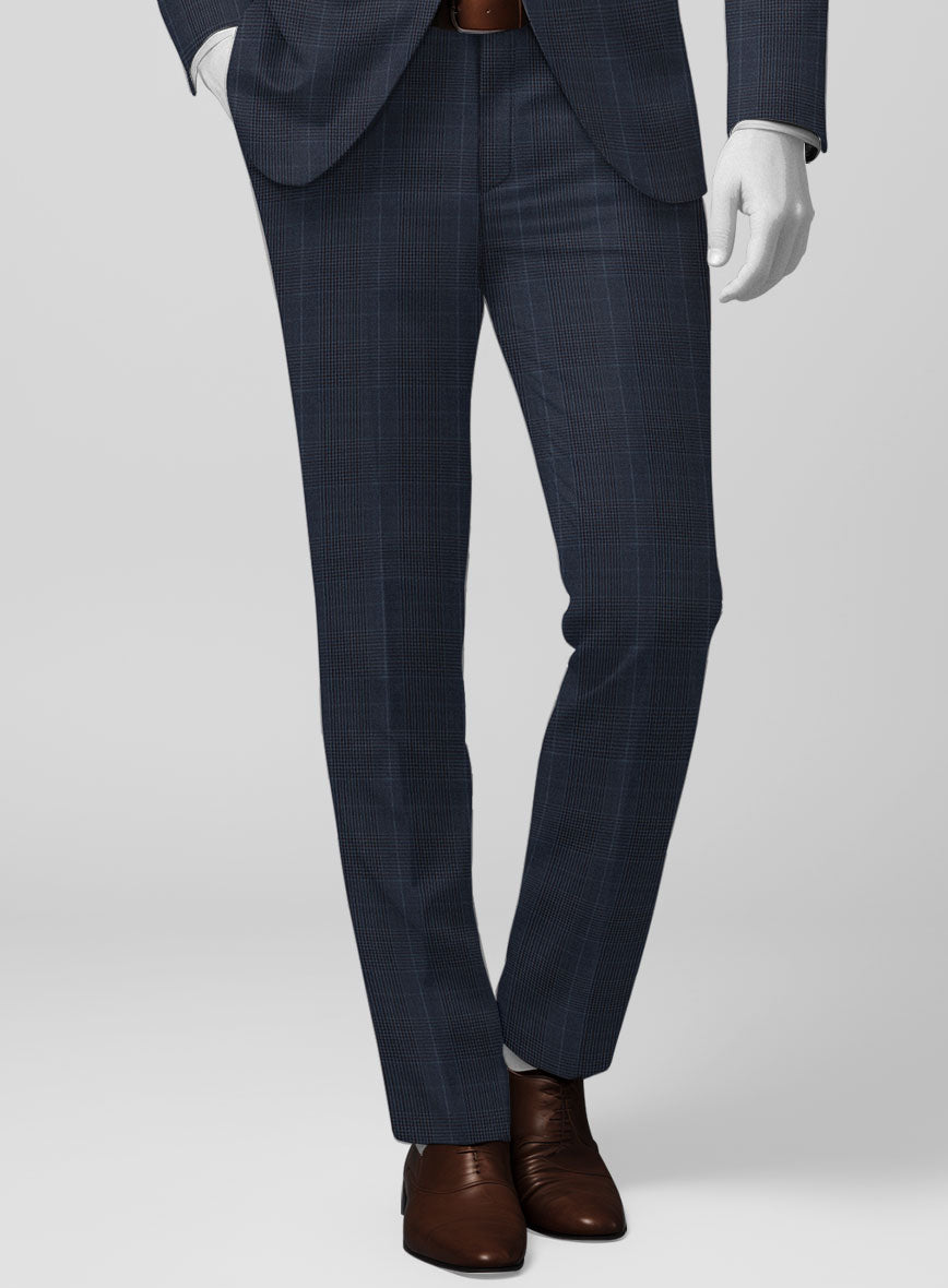 Napolean Canzo Glen Dark Blue Wool Suit