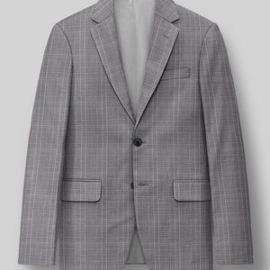 Napolean Canzo Glen Gray Blue Wool Jacket