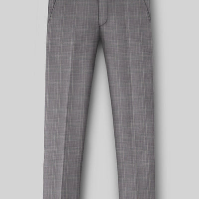 Napolean Canzo Glen Gray Blue Wool Pants