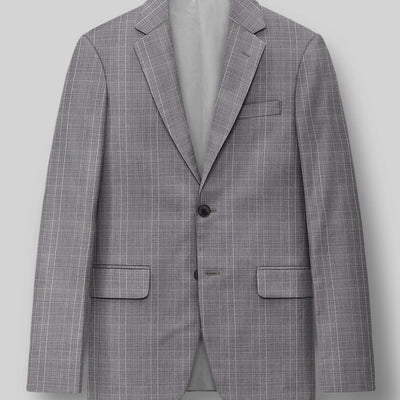 Napolean Canzo Glen Gray Blue Wool Suit