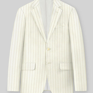 Napolean Tullio Stripe Ivory Wool Jacket