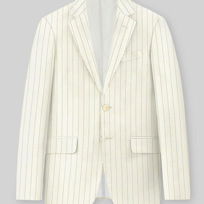 Napolean Tullio Stripe Ivory Wool Jacket