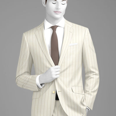 Napolean Tullio Stripe Ivory Wool Jacket