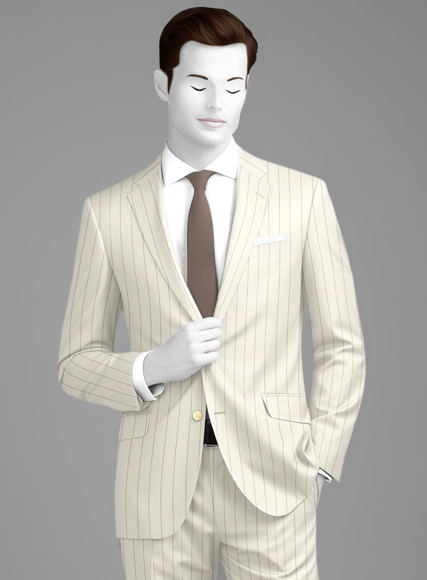 Napolean Tullio Stripe Ivory Wool Jacket