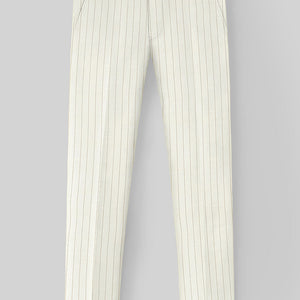 Napolean Tullio Stripe Ivory Wool Pants