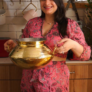 Brass Patili / Degchi - Naturally Non Stick , Non Toxic, Teflon Free