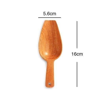 Neem Wood Scoop Spoon for Measuring Flour/Grains/Rice/Sugar/Icecream – Set of 6