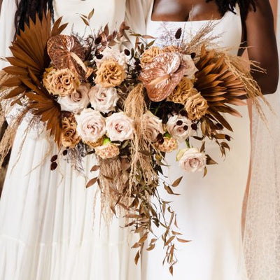 Neutral Boho Dried and Tropical Styled Shoot