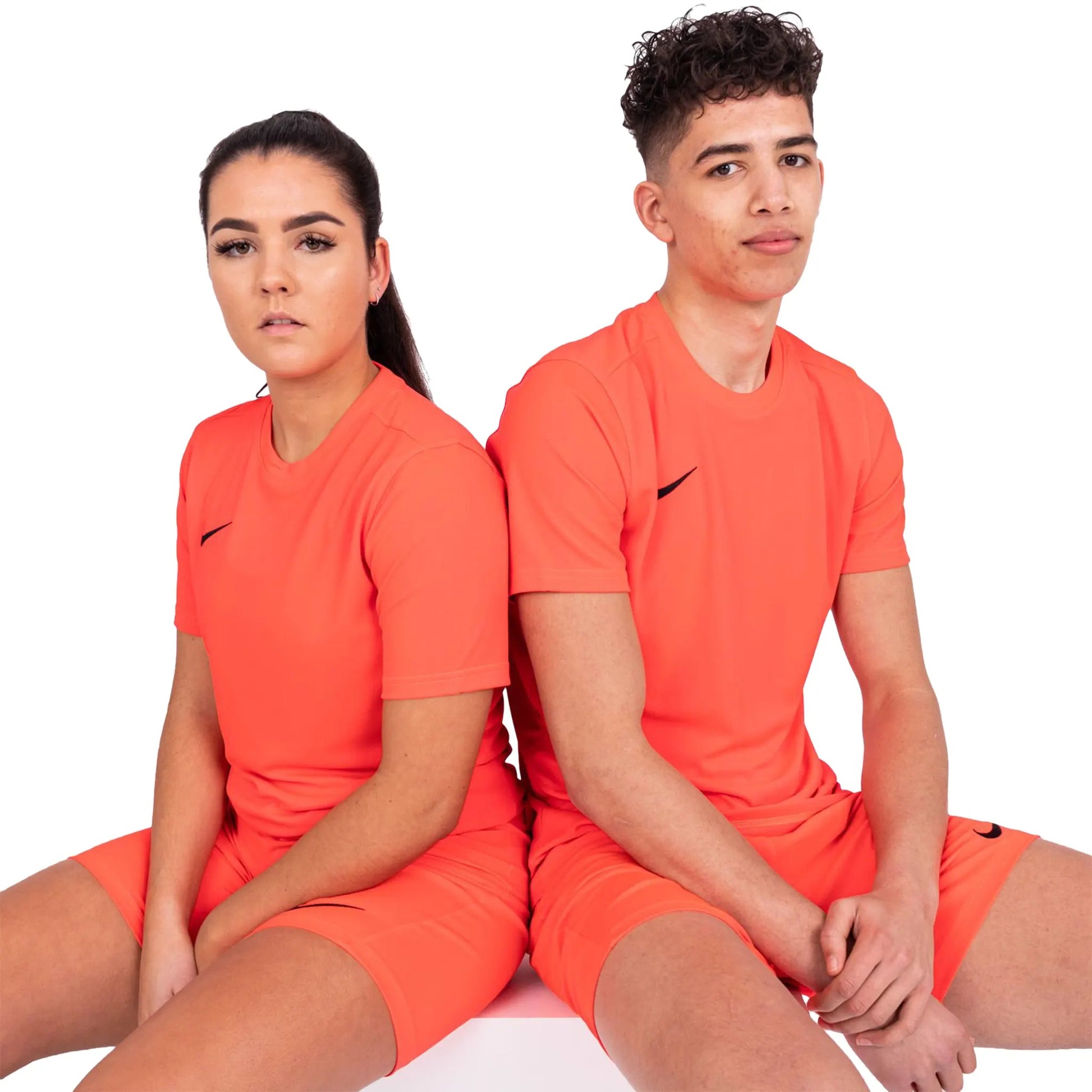 Nike Dri-FIT Park III Bright Crimson Black T Shirt & Shorts