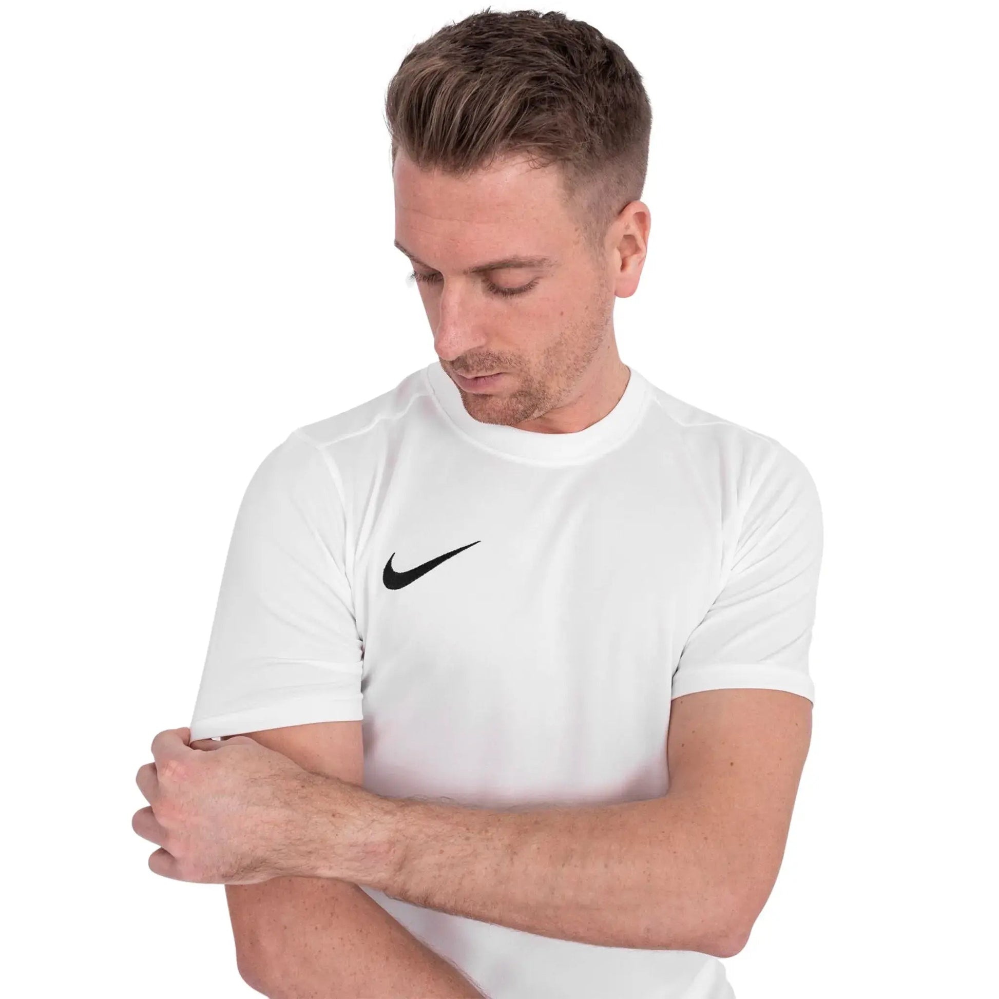 Nike Dri-FIT Park III White Black T Shirt & Shorts