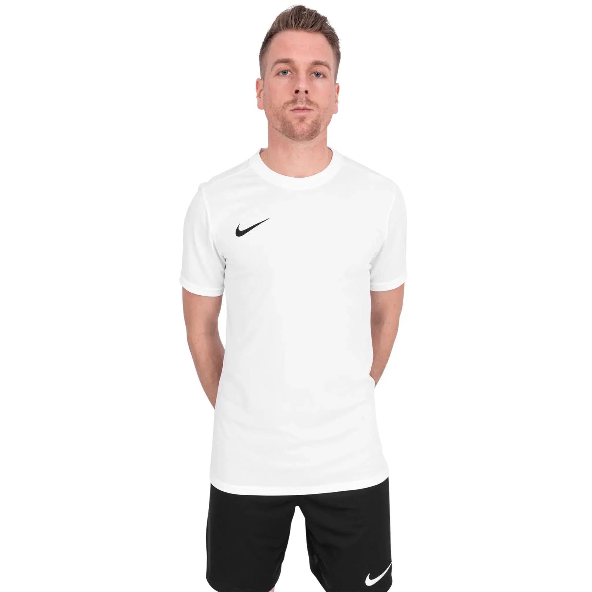 Nike Dri-FIT Park III White Black T Shirt & Shorts