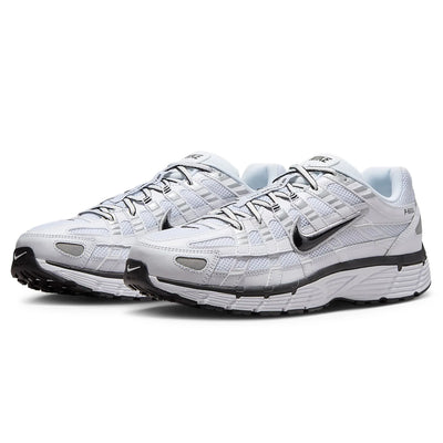 Nike P-6000 White Metallic Silver Black