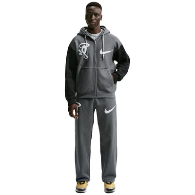 Nike Solo Swoosh x Syna World x Central Cee Fleece Grey Zip-Up Hoodie
