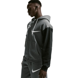 Nike Solo Swoosh x Syna World x Central Cee Fleece Grey Zip-Up Hoodie