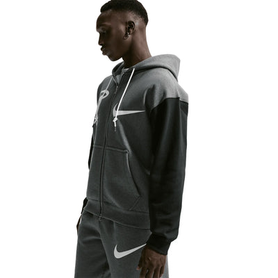 Nike Solo Swoosh x Syna World x Central Cee Fleece Grey Zip-Up Hoodie