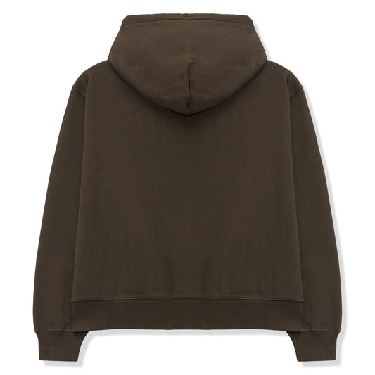 Nike x Stussy Fleece Stone Washed Dark Cinder Zip-Up Hoodie (FW25)