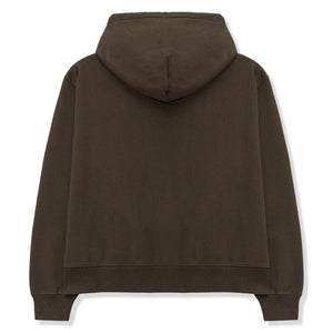 Nike x Stussy Fleece Stone Washed Dark Cinder Zip-Up Hoodie (FW25)