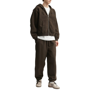 Nike x Stussy Fleece Stone Washed Dark Cinder Zip-Up Hoodie (FW25)