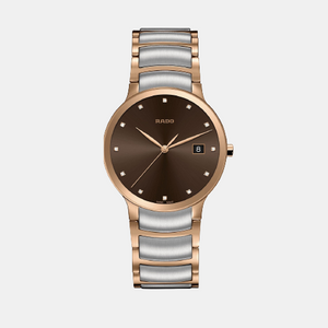 Centrix Unisex Quartz Brown Dial Analog Stainless Steel Watch R30554723