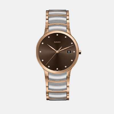 Centrix Unisex Quartz Brown Dial Analog Stainless Steel Watch R30554723