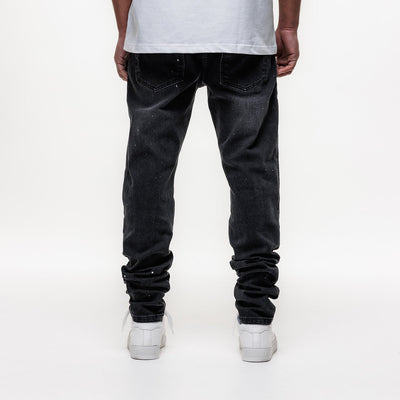 MAGIRI Ripped Slim Black Jeans