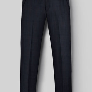 Napolean Artici Windowpane Blue Wool Pants